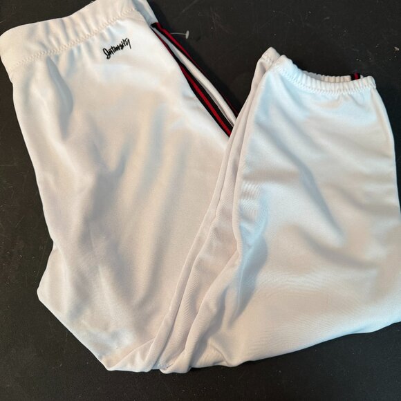 Intensity women's softball pants NEW size L white w/black/red braiding (002) - Picture 1 of 1
